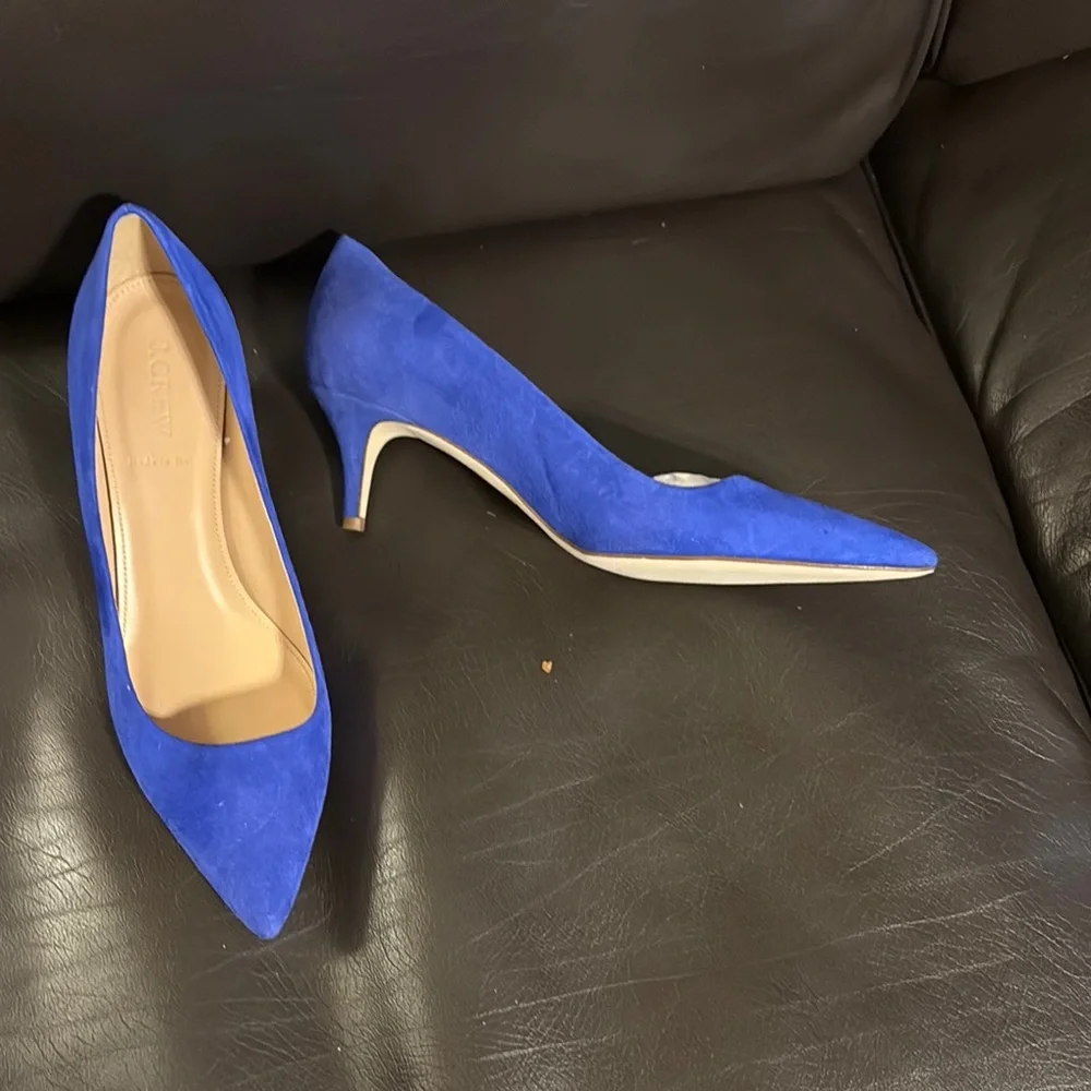 Blue Suede Women's Flats - Picture 2 of 2